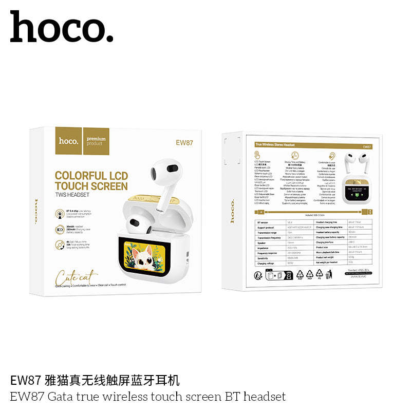 HD_SYNC:EW87 Gata true wireless touch screen BT headset