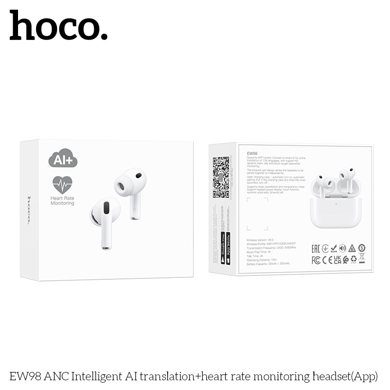 HD_SYNC:EW98 ANC Intelligent AI translation+heart rate monitoring headset(App)