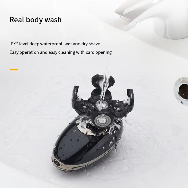 VGR V-316 Mens Head Shaver for Bald Men 5 in 1 LED Electric Cordless Razors Shaving USB Rechargeable Wet Dry Grooming Kit Nose Hair Trimmer