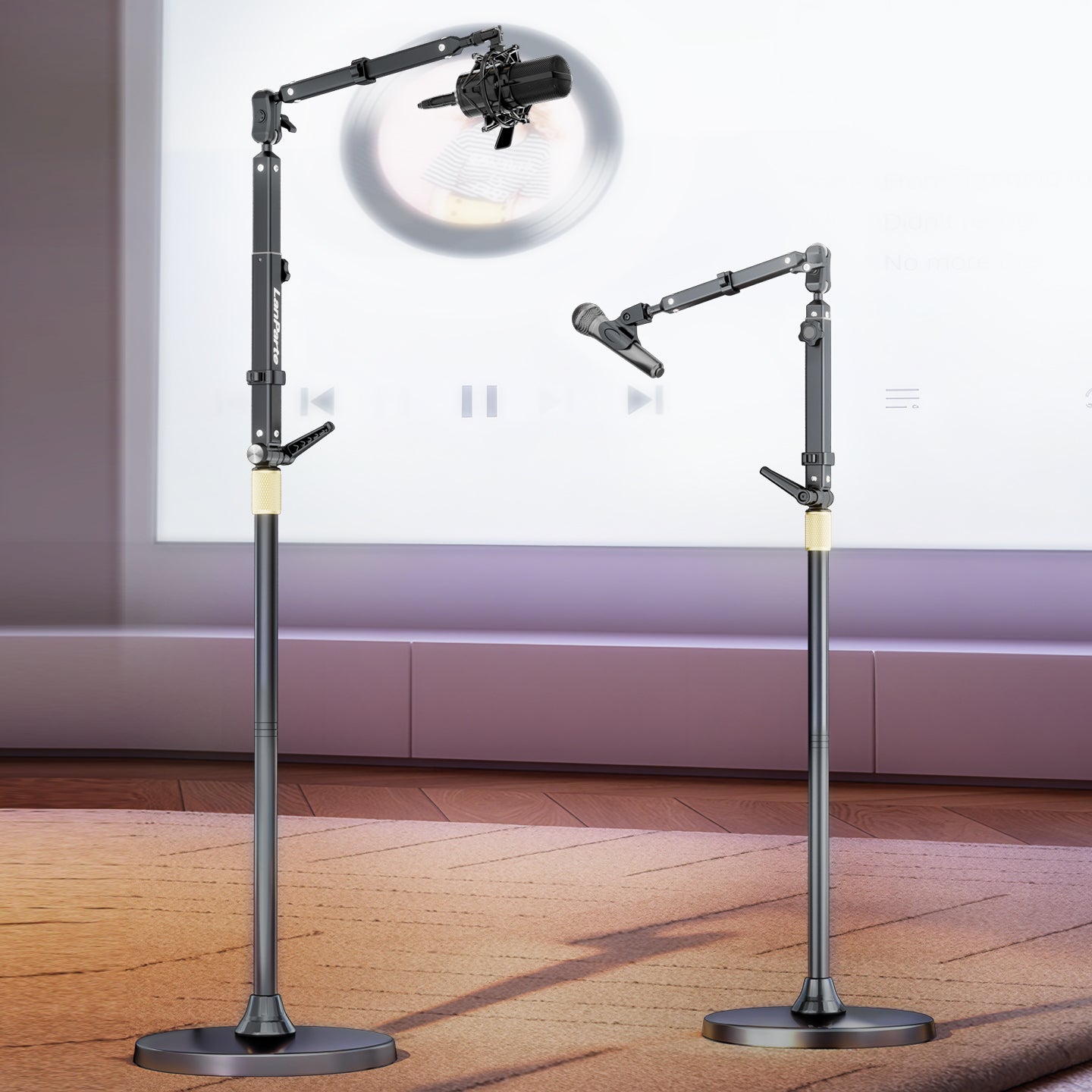 Lanparte Floor-Standing Live Broadcast Microphone Stand Microphone Recording Cantilever Floor-Standing Stand Live Broadcast Karaoke