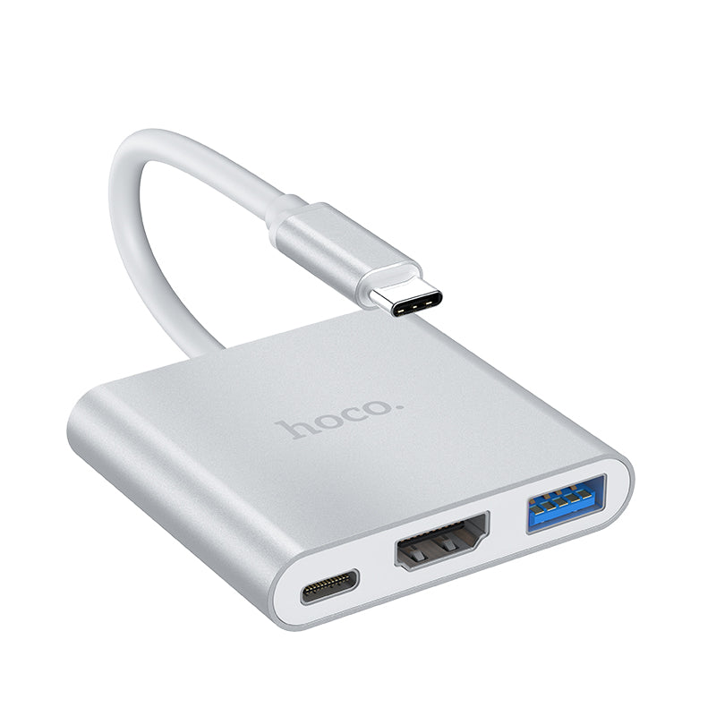 HD_SYNC:HB14 Easy use Type-C adapter(Type-C to USB3.0+HDTV+PD)