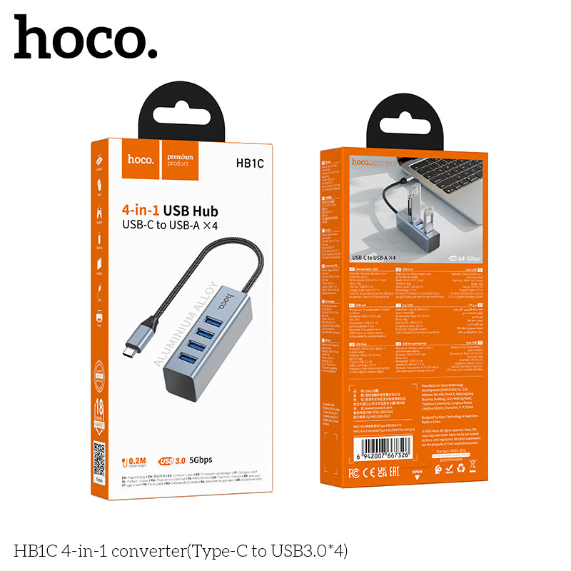 HD_SYNC:HB1C 4-in-1 converter(Type-C to USB3.0*4)