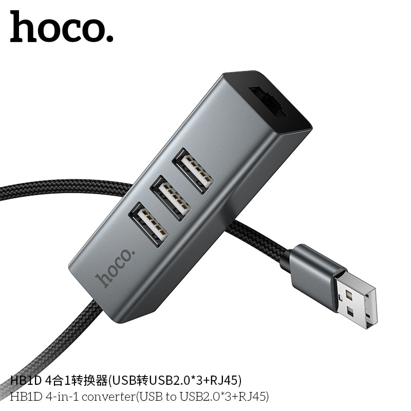 HD_SYNC:HB1D 4-in-1 converter(USB to USB2.0*3+RJ45)