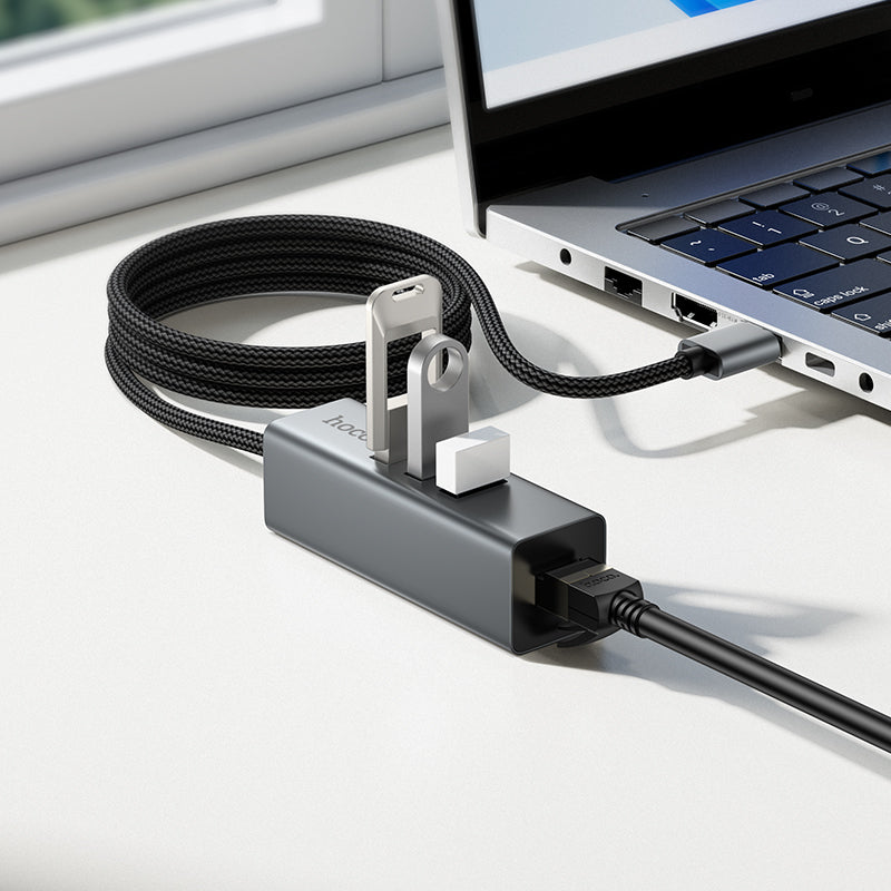 HD_SYNC:HB1D 4-in-1 converter(USB to USB2.0*3+RJ45)