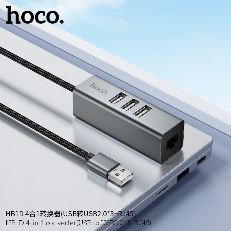 HD_SYNC:HB1D 4-in-1 converter(USB to USB2.0*3+RJ45)