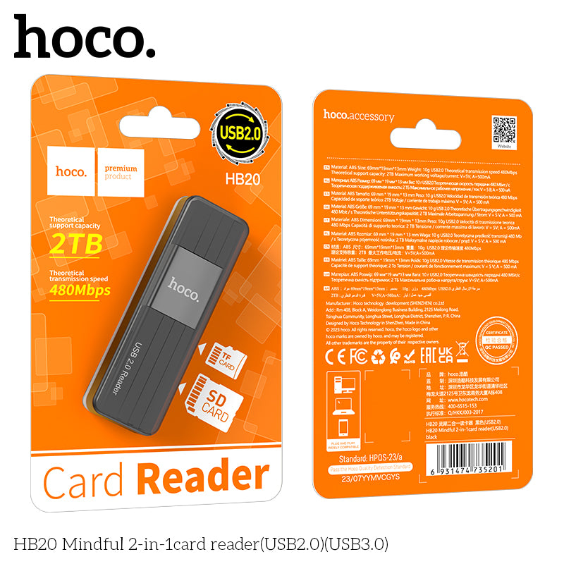 HD_SYNC:HB20 Mindful 2-in-1card reader(USB3.0)