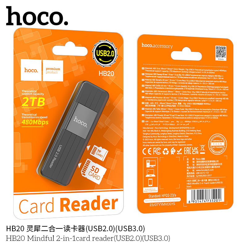 HD_SYNC:HB20 Mindful 2-in-1card reader(USB3.0)