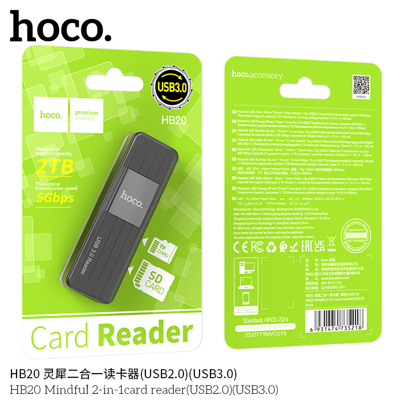 HD_SYNC:HB20 Mindful 2-in-1card reader(USB3.0)