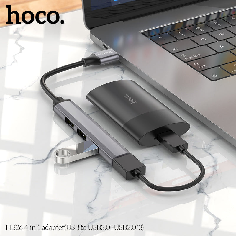 HD_SYNC:HB26 4 in 1 adapter(Type-C to USB3.0+USB2.0*3)