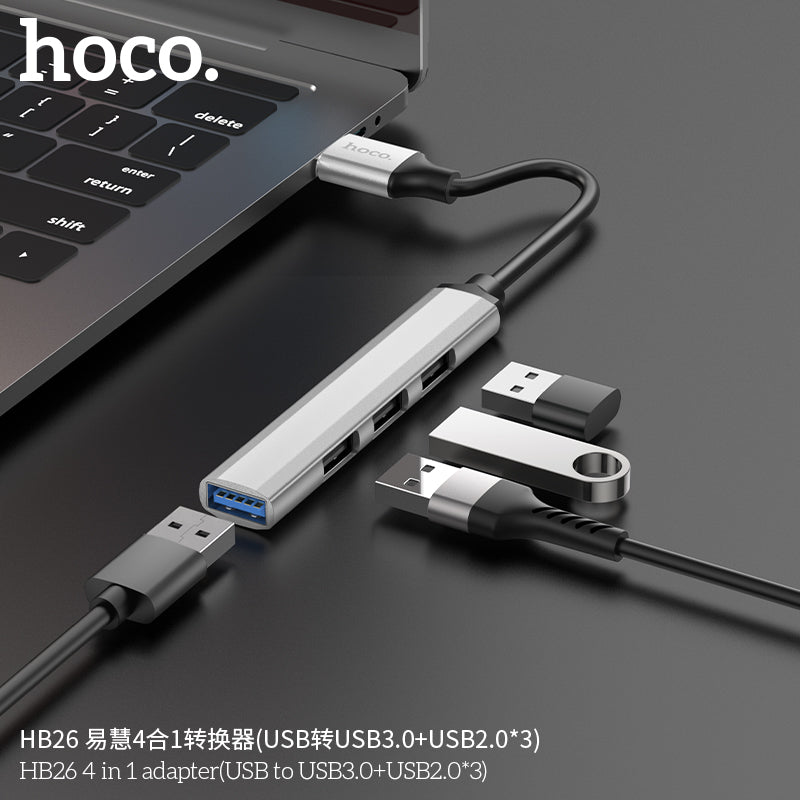 HD_SYNC:HB26 4 in 1 adapter(Type-C to USB3.0+USB2.0*3)