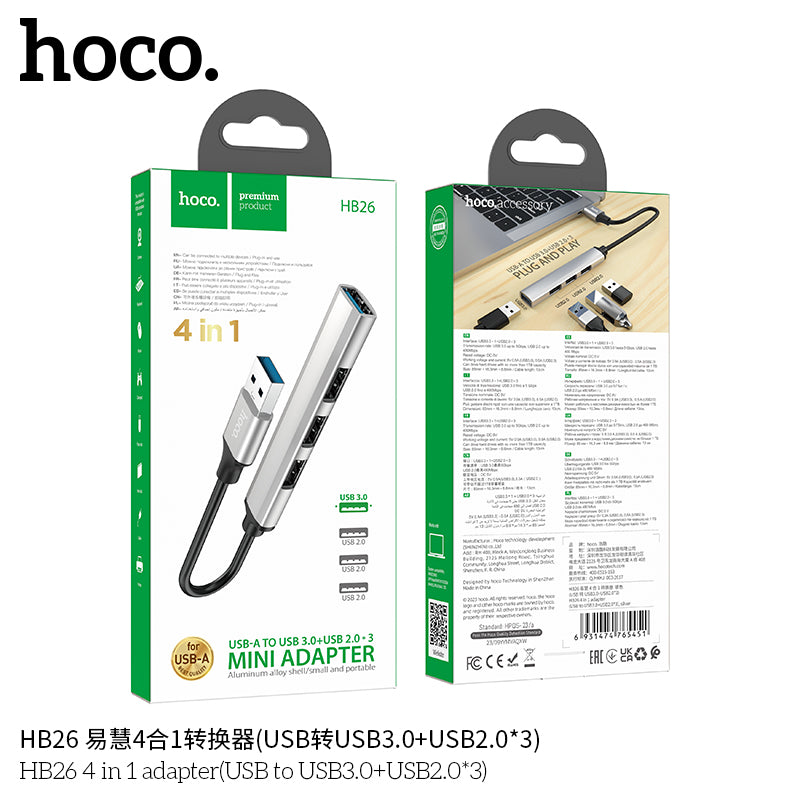 HD_SYNC:HB26 4 in 1 adapter(Type-C to USB3.0+USB2.0*3)