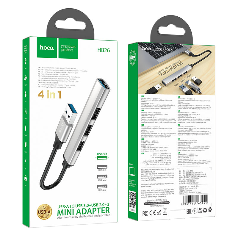 HD_SYNC:HB26 4 in 1 adapter(USB to USB3.0+USB2.0*3)