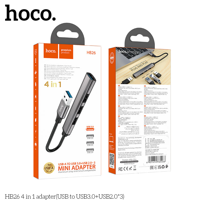 HD_SYNC:HB26 4 in 1 adapter(USB to USB3.0+USB2.0*3)