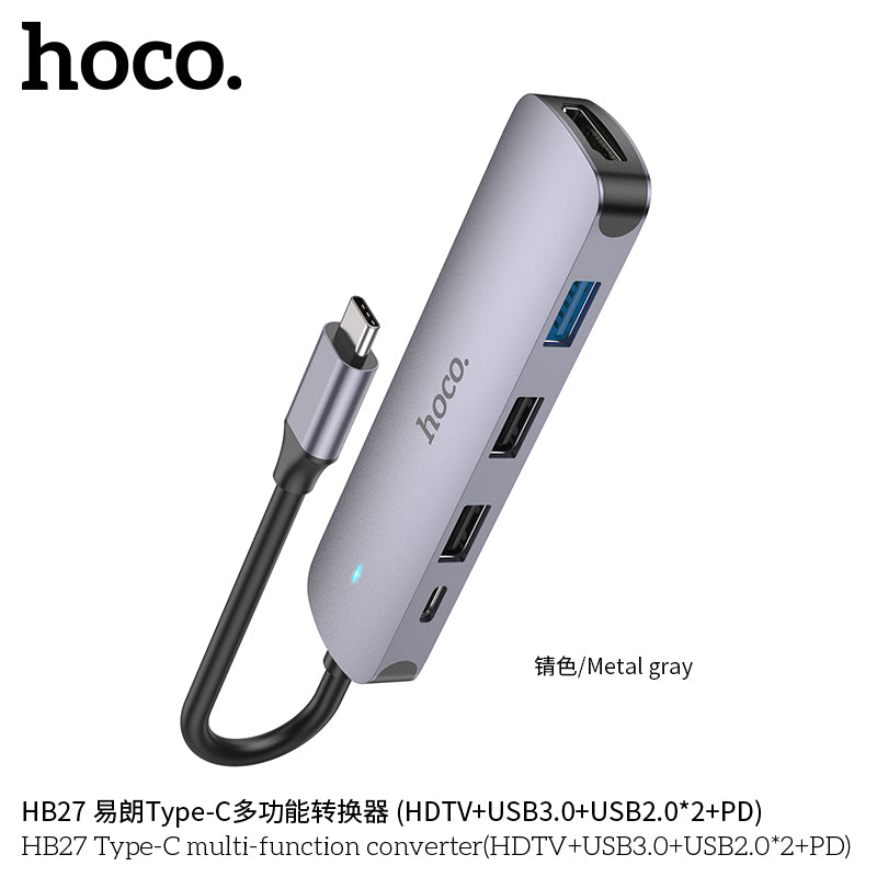 HD_SYNC:HB27 Type-C multi-function converter(HDTV+USB3.0+USB2.0*2+PD)