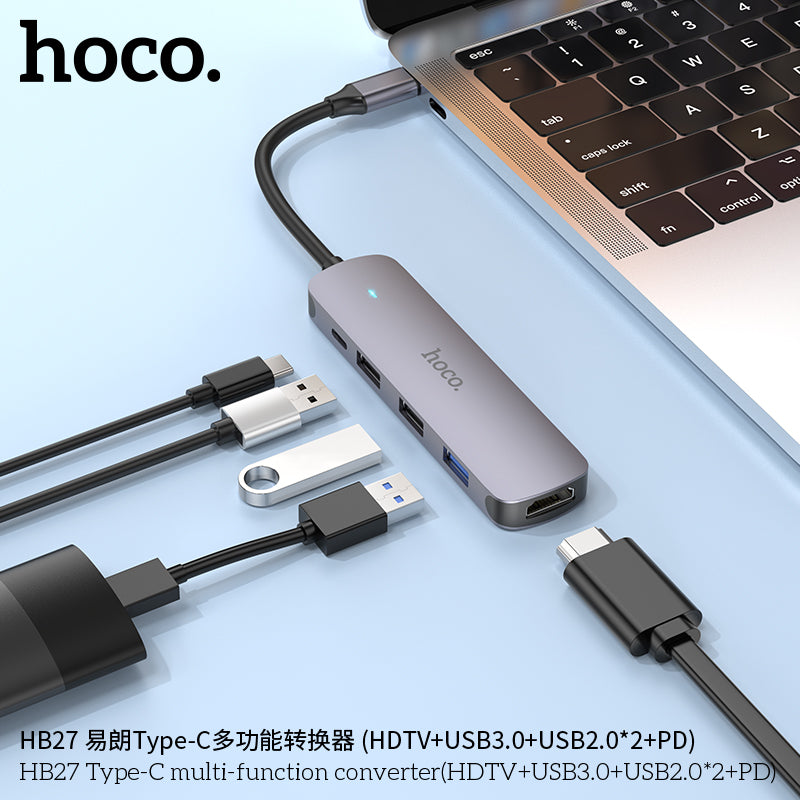 HD_SYNC:HB27 Type-C multi-function converter(HDTV+USB3.0+USB2.0*2+PD)