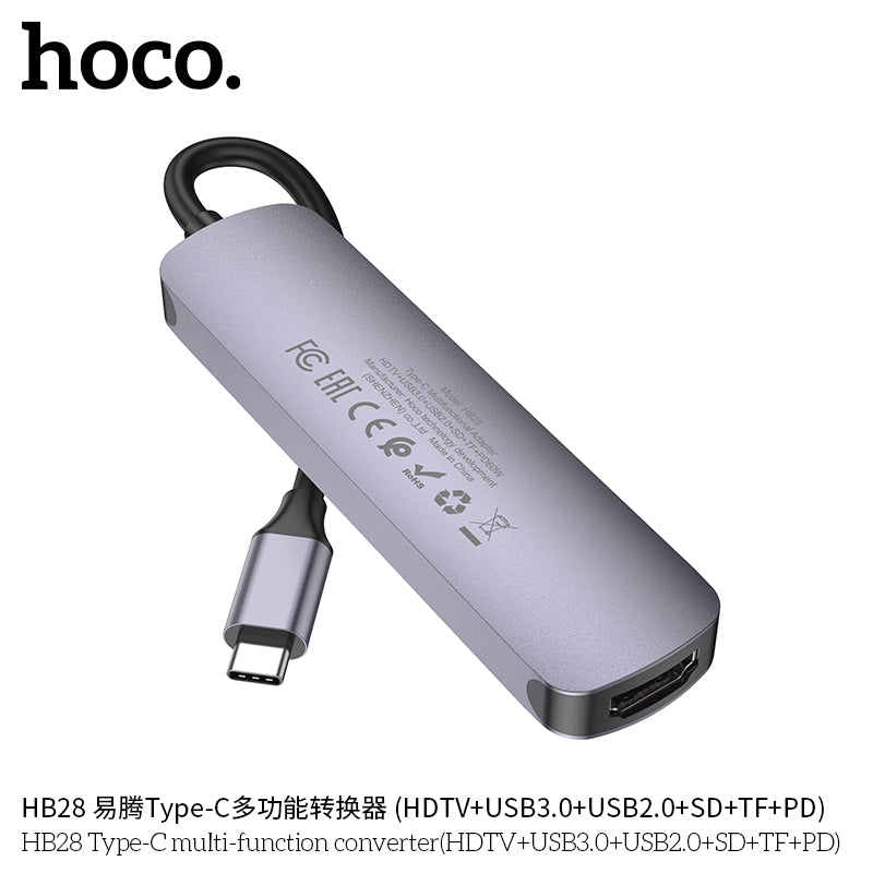 HD_SYNC:HB28 Type-C multi-function converter(HDTV+USB3.0+USB2.0+SD+TF+PD)