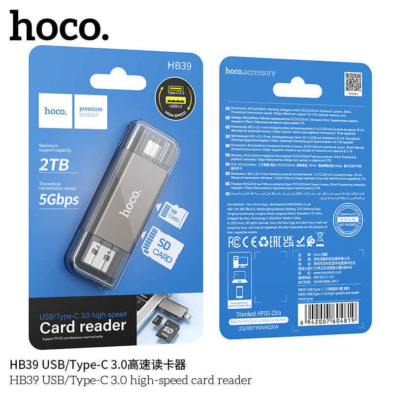 HD_SYNC:HB39 USB/Type-C 3.0 high-speed card reader