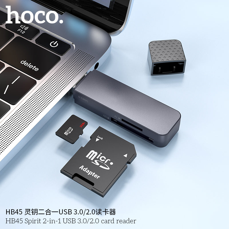 HD_SYNC:HB45 Spirit 2-in-1 USB/Type-C 2.0 card reader