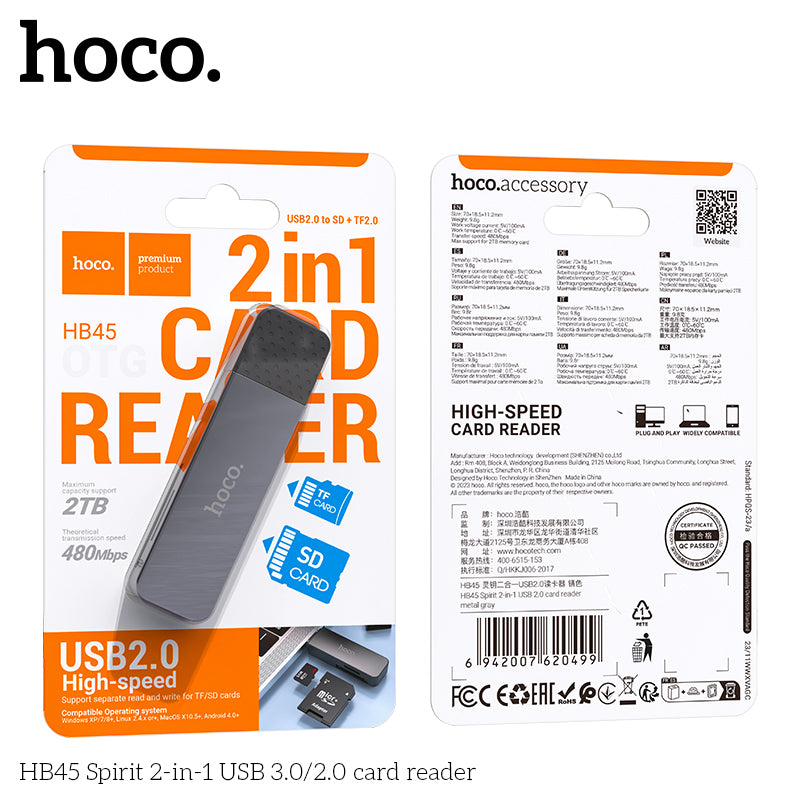 HD_SYNC:HB45 Spirit 2-in-1 USB 3.0 card reader
