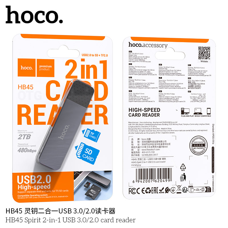 HD_SYNC:HB45 Spirit 2-in-1 USB 3.0 card reader