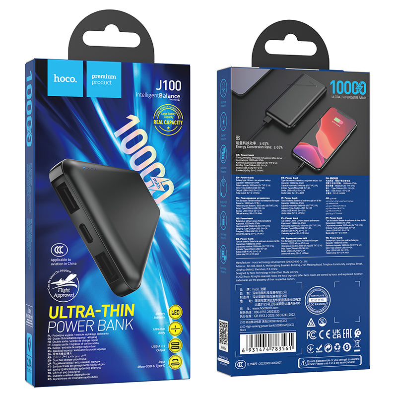 HD_SYNC:J100 High-ranking power bank(10000mAh)（CCC)