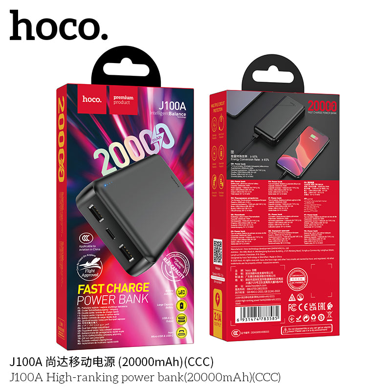 HD_SYNC:J100A High-ranking power bank(20000mAh)（CCC)
