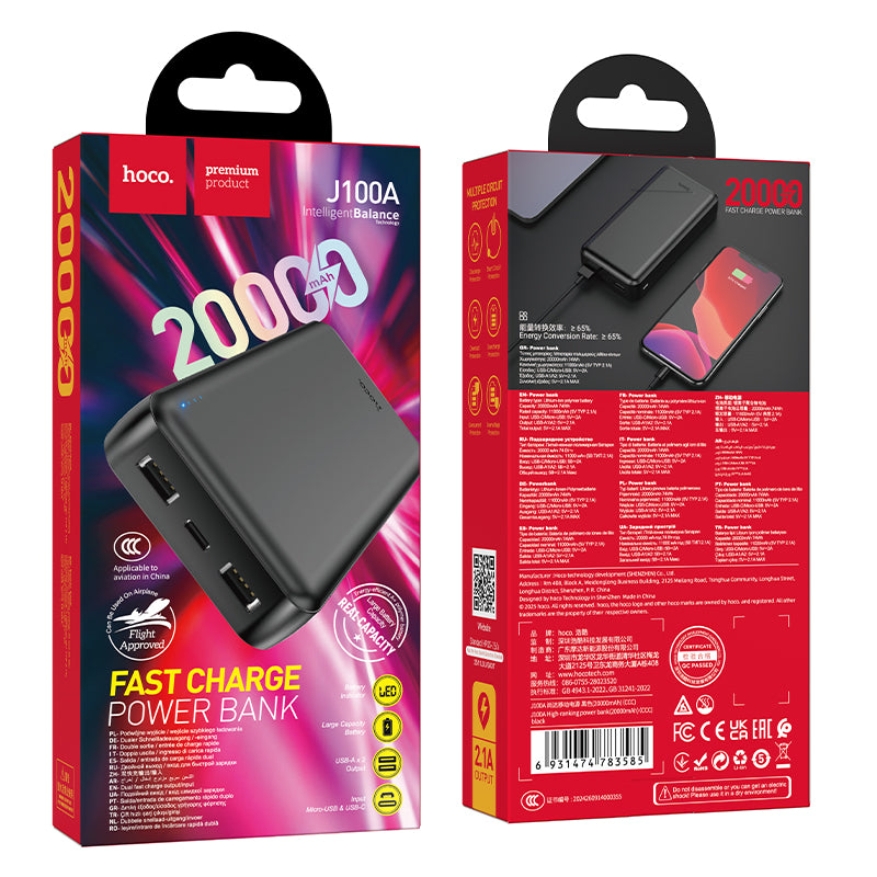 HD_SYNC:J100A High-ranking power bank(20000mAh)（CCC)