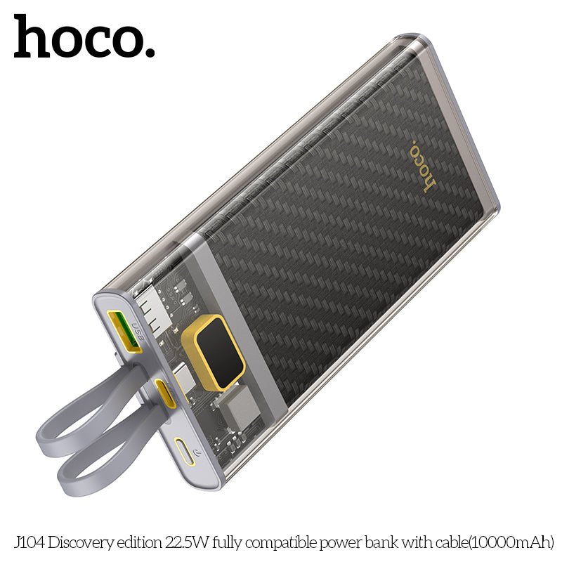 HD_SYNC:J104 Discovery edition 22.5W fully compatible power bank with cable(10000mAh)
