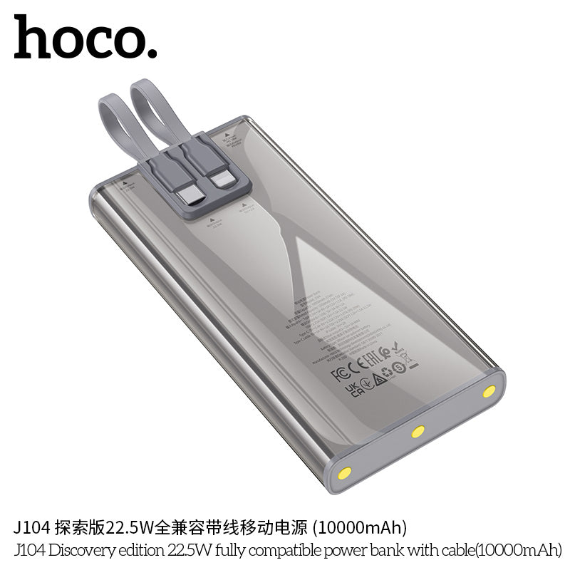 HD_SYNC:J104 Discovery edition 22.5W fully compatible power bank with cable(10000mAh)