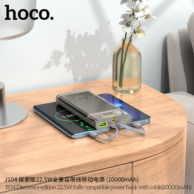 HD_SYNC:J104 Discovery edition 22.5W fully compatible power bank with cable(10000mAh)