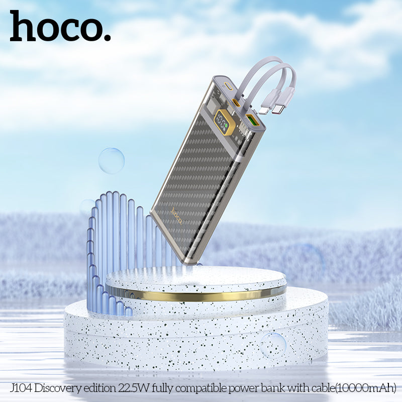 HD_SYNC:J104 Discovery edition 22.5W fully compatible power bank with cable(10000mAh)