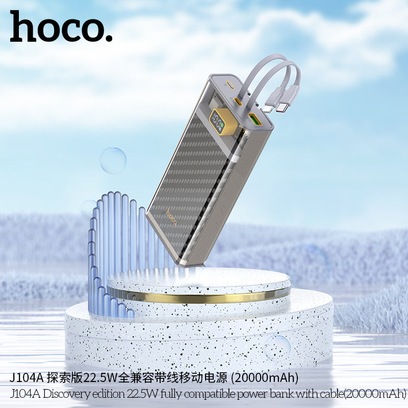 HD_SYNC:J104A Discovery edition 22.5W fully compatible power bank with cable(20000mAh)