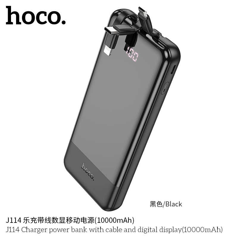 HD_SYNC:J114 Charger power bank with cable and digital display(10000mAh)