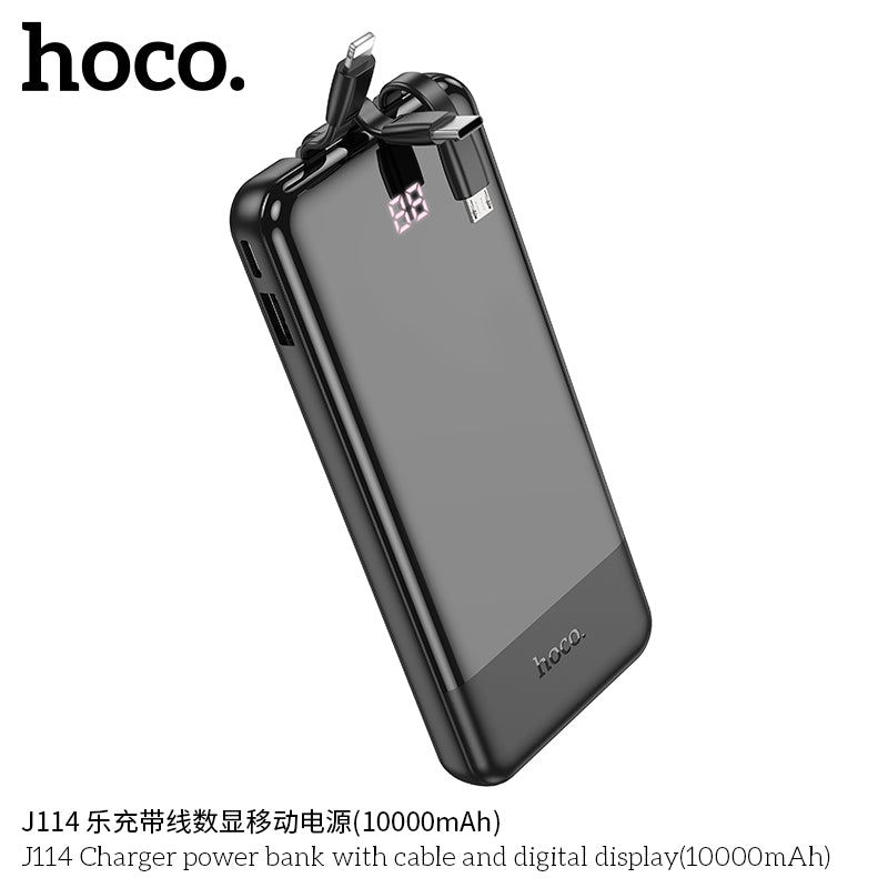 HD_SYNC:J114 Charger power bank with cable and digital display(10000mAh)