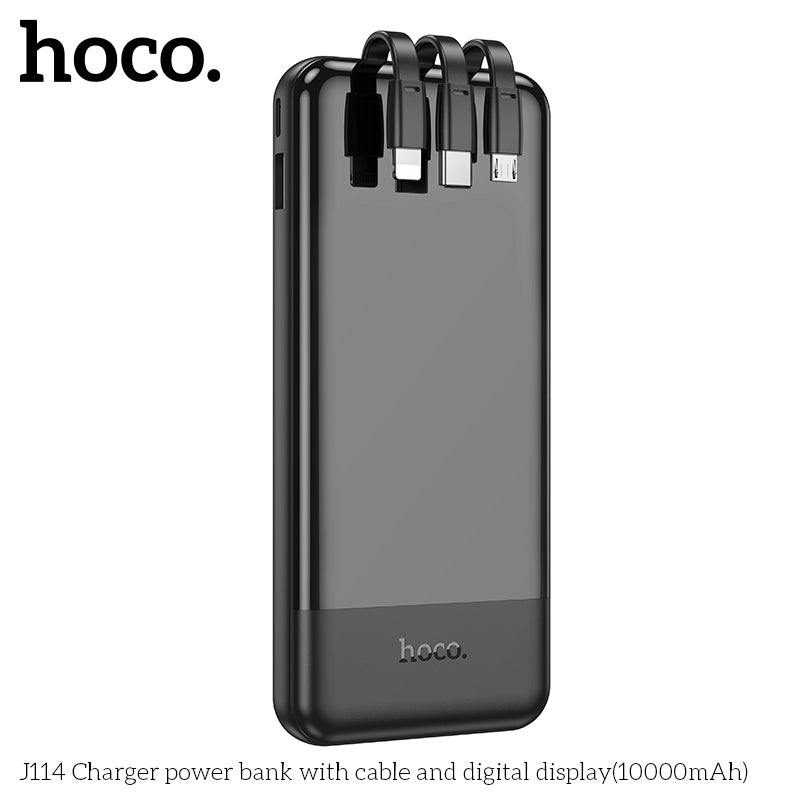 HD_SYNC:J114 Charger power bank with cable and digital display(10000mAh)