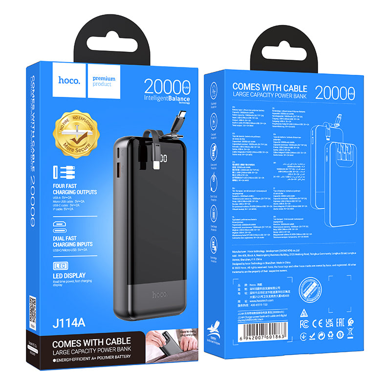 HD_SYNC:J114A Charger power bank with cable and digital display(20000mAh)