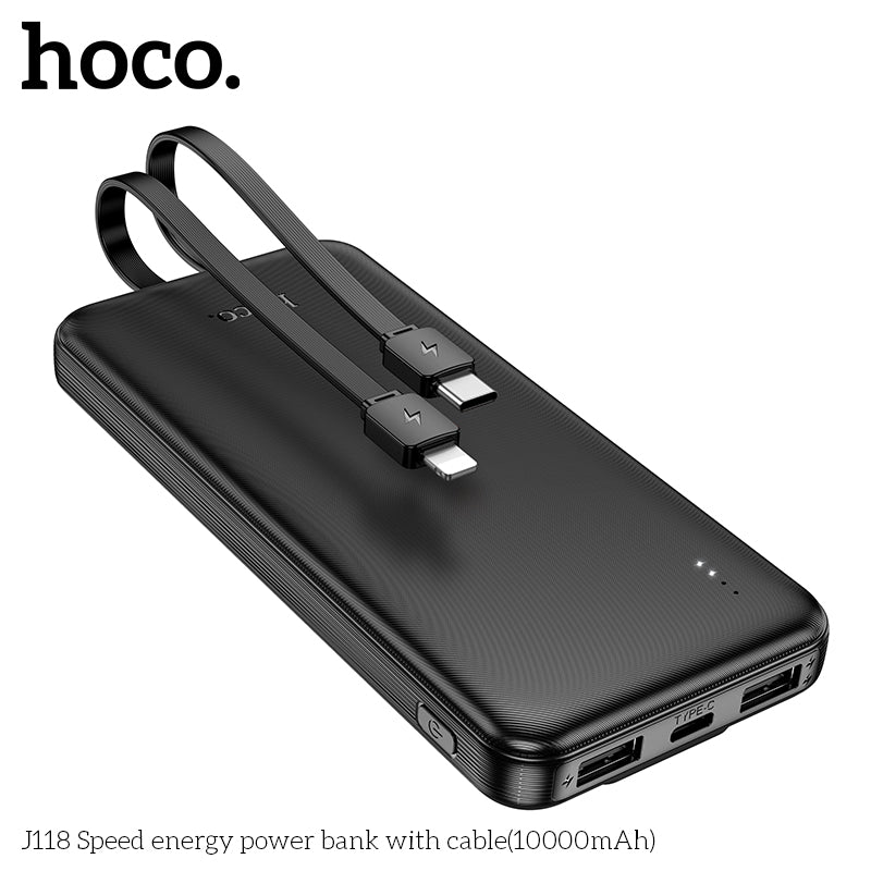 HD_SYNC:J118 Speed energy power bank with cable(10000mAh)