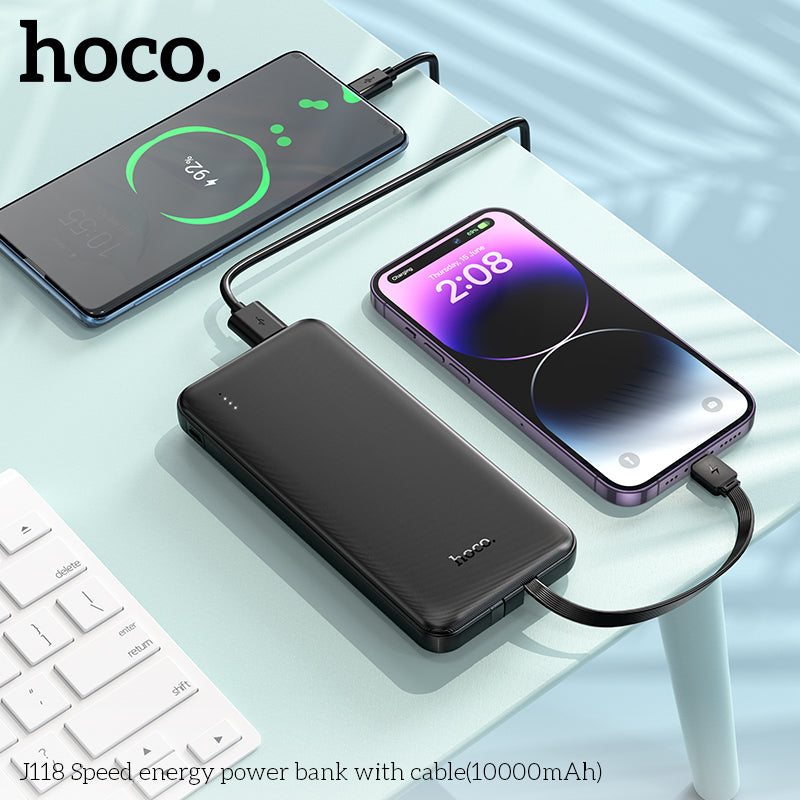 HD_SYNC:J118 Speed energy power bank with cable(10000mAh)