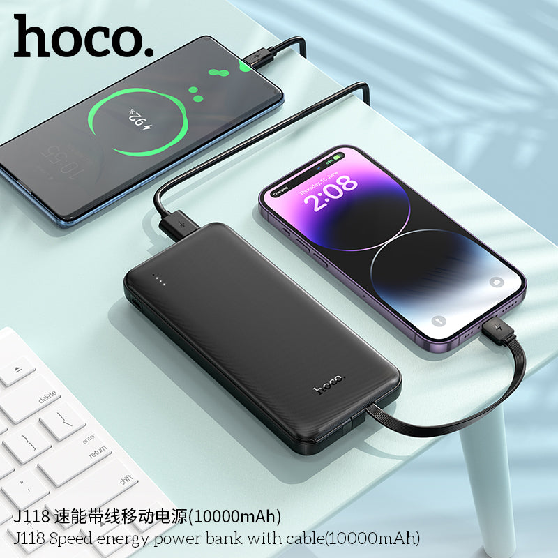 HD_SYNC:J118 Speed energy power bank with cable(10000mAh)