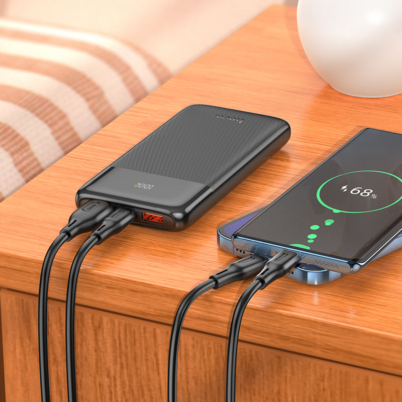 HD_SYNC:J121 Fast 22.5W+PD20W fully compatible power bank with digital display(10000mAh)
