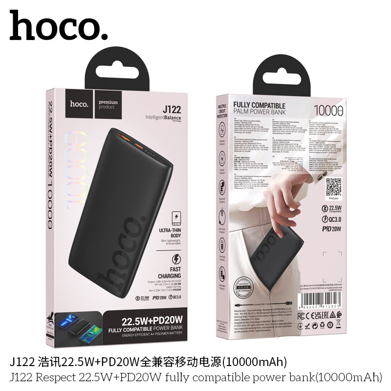 HD_SYNC:J122 Respect 22.5W+PD20W fully compatible power bank(10000mAh)(UN)