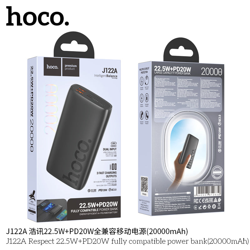 HD_SYNC:J122A Respect 22.5W+PD20W fully compatible power bank(20000mAh)
