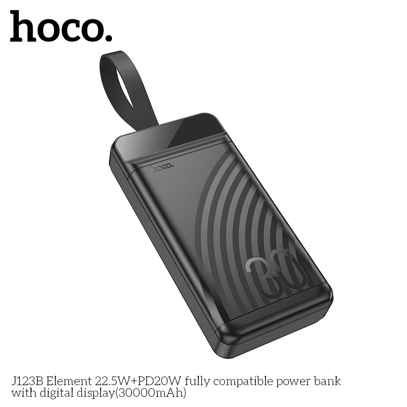 HD_SYNC:J123B Element 22.5W+PD20W fully compatible power bank with digital display(30000mAh)