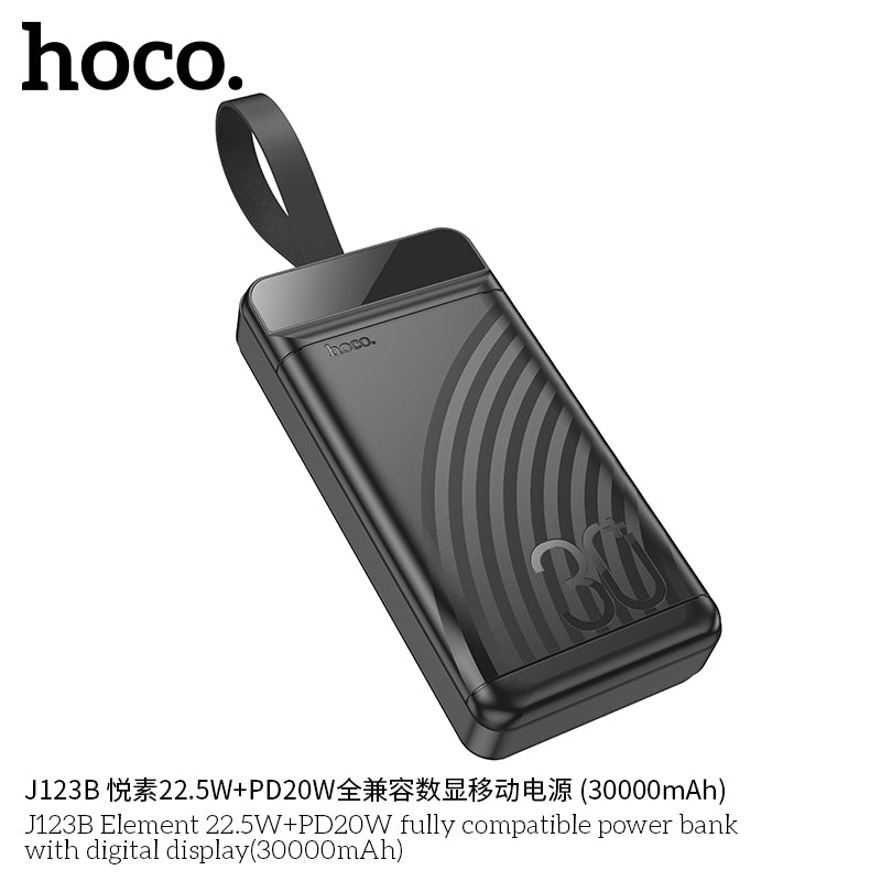 HD_SYNC:J123B Element 22.5W+PD20W fully compatible power bank with digital display(30000mAh)(UN)