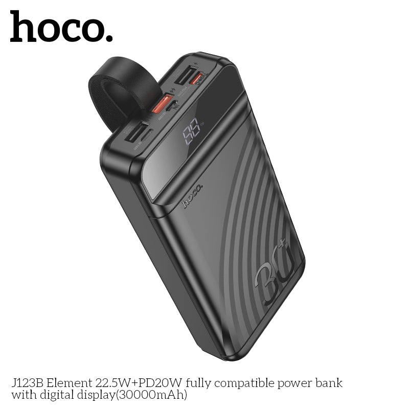 HD_SYNC:J123B Element 22.5W+PD20W fully compatible power bank with digital display(30000mAh)