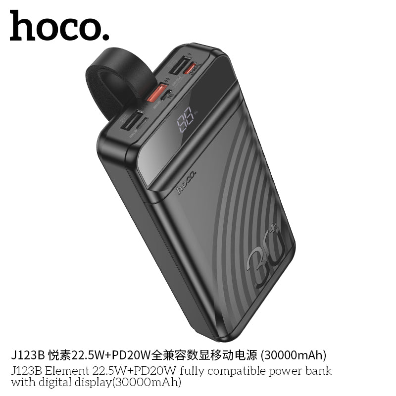 HD_SYNC:J123B Element 22.5W+PD20W fully compatible power bank with digital display(30000mAh)(UN)
