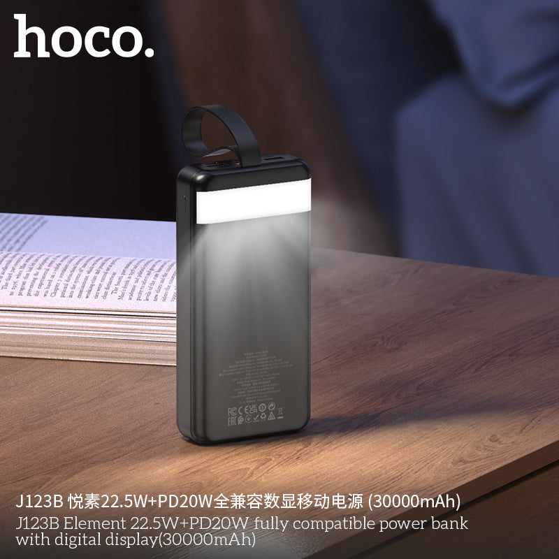 HD_SYNC:J123B Element 22.5W+PD20W fully compatible power bank with digital display(30000mAh)(UN)