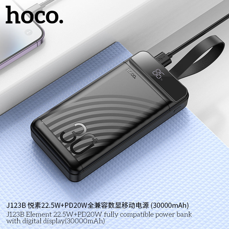 HD_SYNC:J123B Element 22.5W+PD20W fully compatible power bank with digital display(30000mAh)(UN)