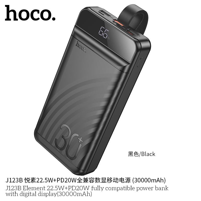 HD_SYNC:J123B Element 22.5W+PD20W fully compatible power bank with digital display(30000mAh)(UN)