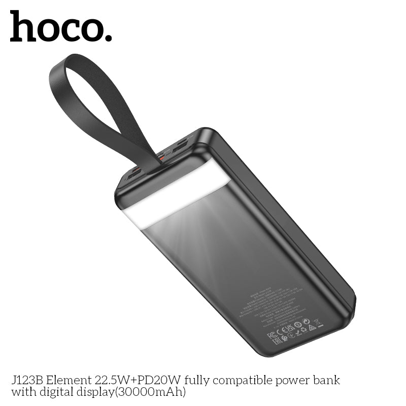 HD_SYNC:J123B Element 22.5W+PD20W fully compatible power bank with digital display(30000mAh)(UN)